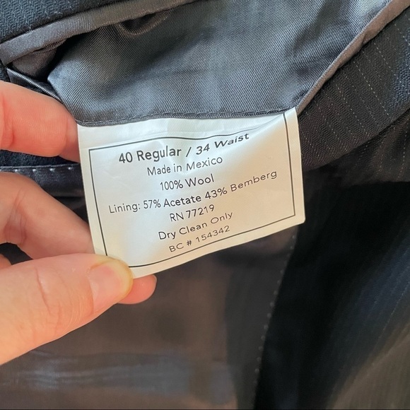 Pronto Uomo Modern Suit, Charcoal Suit 100% Wool - Picture 4 of 16